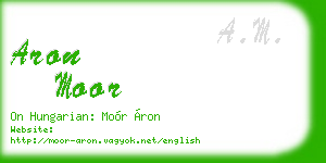 aron moor business card